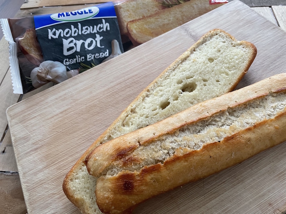 Das Knoblauch vegane Meggle im von Test Brot
